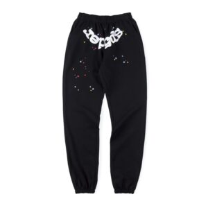 Photo 1 Classic Flame LOGO Graffiti Sp5der Sweatpant the front side