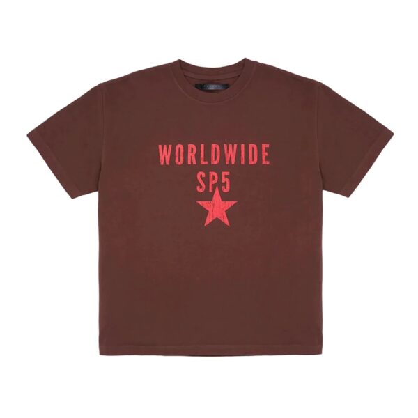 High-resolution image of the Oversized Worldwide SP5 Brown Sp5der T-Shirt