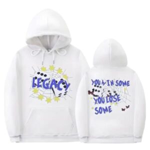Photo 1 Sp5der 555555 Number Double Sided Print Hoodie, the fron and back side