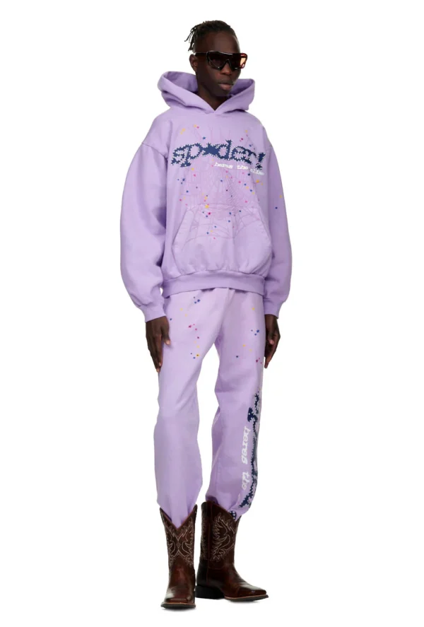 Sp5der Acai Hoodie Purple - Spider Hoodie