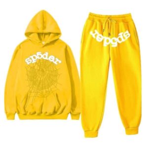 Fashion-forward look with the Sp5der Worldwide Young Thug Yellow Tracksuit