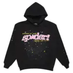 Image showing front side of Sp5der P*NK Hoodie Black V2