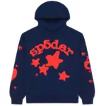 Photo 1 Sp5der Beluga Hoodie Navy the front side