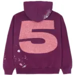 Photo 2 Sp5der Nocturnal Highway Hoodie Dark Purple the the back side