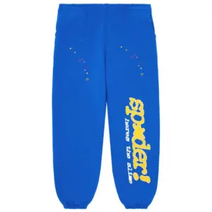 Sp5der TC Sweatpants Blue the front side - Photo 1