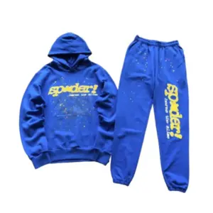 Sp5der TC Tracksuit Blue the front side - Photo 1