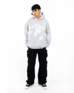 Sp5der Beluga Tracksuit Heather Grey the front side