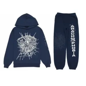 Sp5der Arach NY Phobia Tracksuit Navy the front side - Photo 1