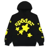 Photo 1 Sp5der Beluga Hoodie Onyx/Yellow the front side