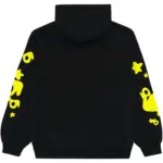 Photo 2 Sp5der Beluga Hoodie Onyx/Yellow the back side