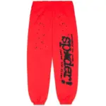 Sp5der P*NK V2 Sweatpant Red the front side - Photo 1